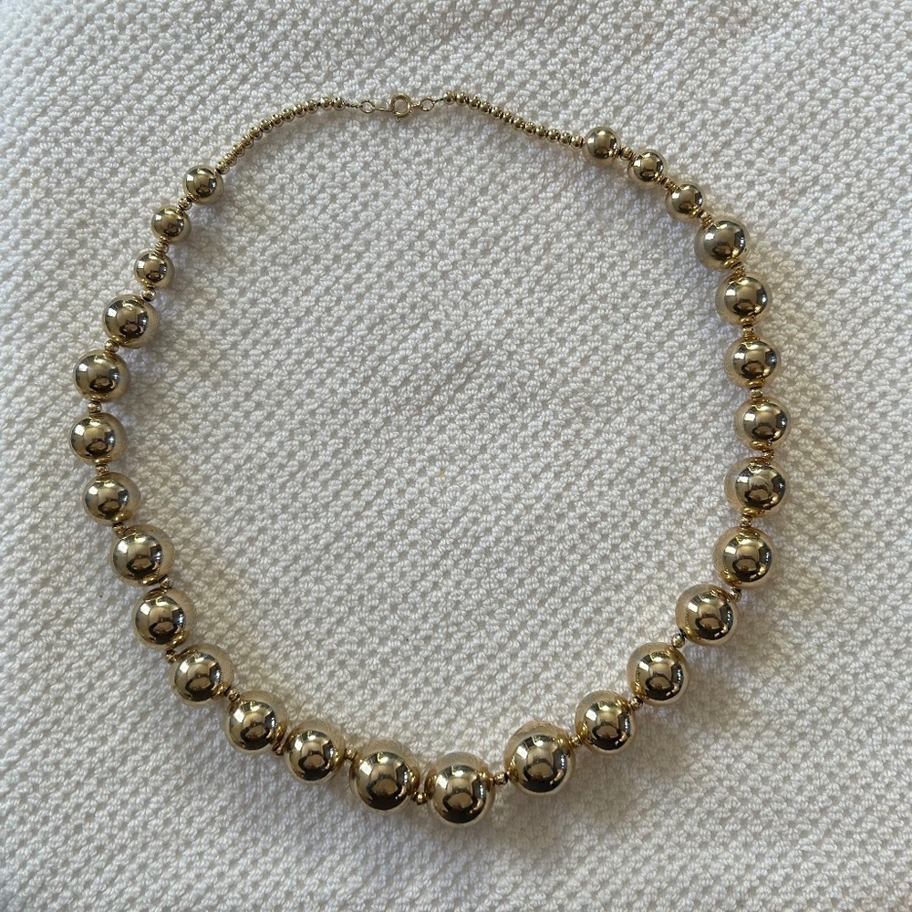 Anne Klein Gold/Black Bead Necklace and Gold Bead Necklace - Picture 2 of 7